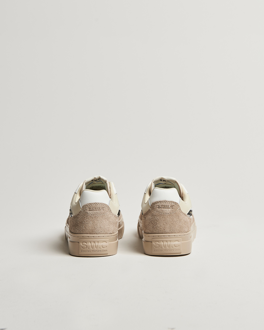 Heren | Stepney Workers Club Pearl S-Strike Leather/Suede Sneaker Winter White | Stepney Workers Club | Pearl S-Strike Leather/Suede Sneaker Winter White