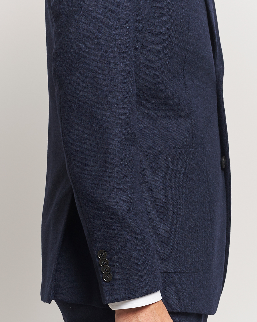 Homme | Blazers | Tiger of Sweden | Justin Brushed Wool Blazer Sea Blue