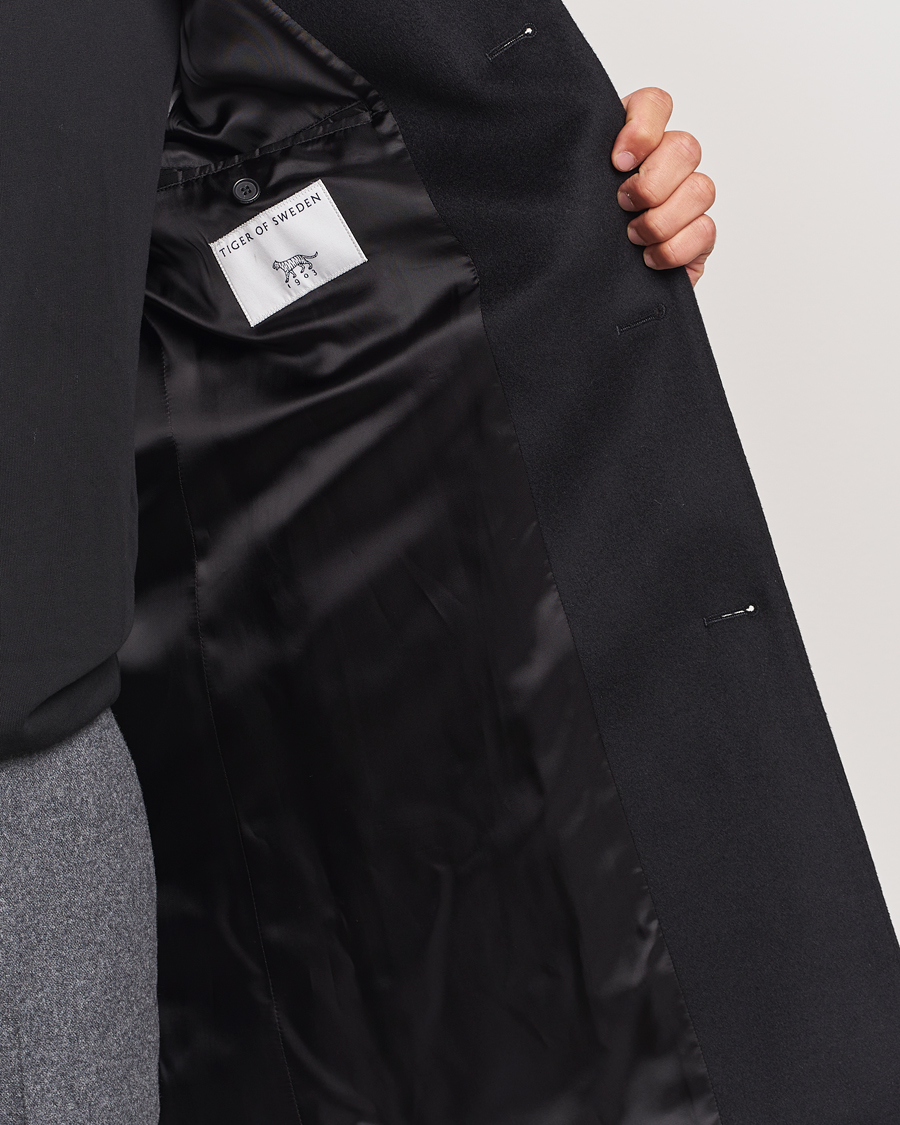 Heren | Jassen | Tiger of Sweden | Finnan Wool/Cashmere Coat Black