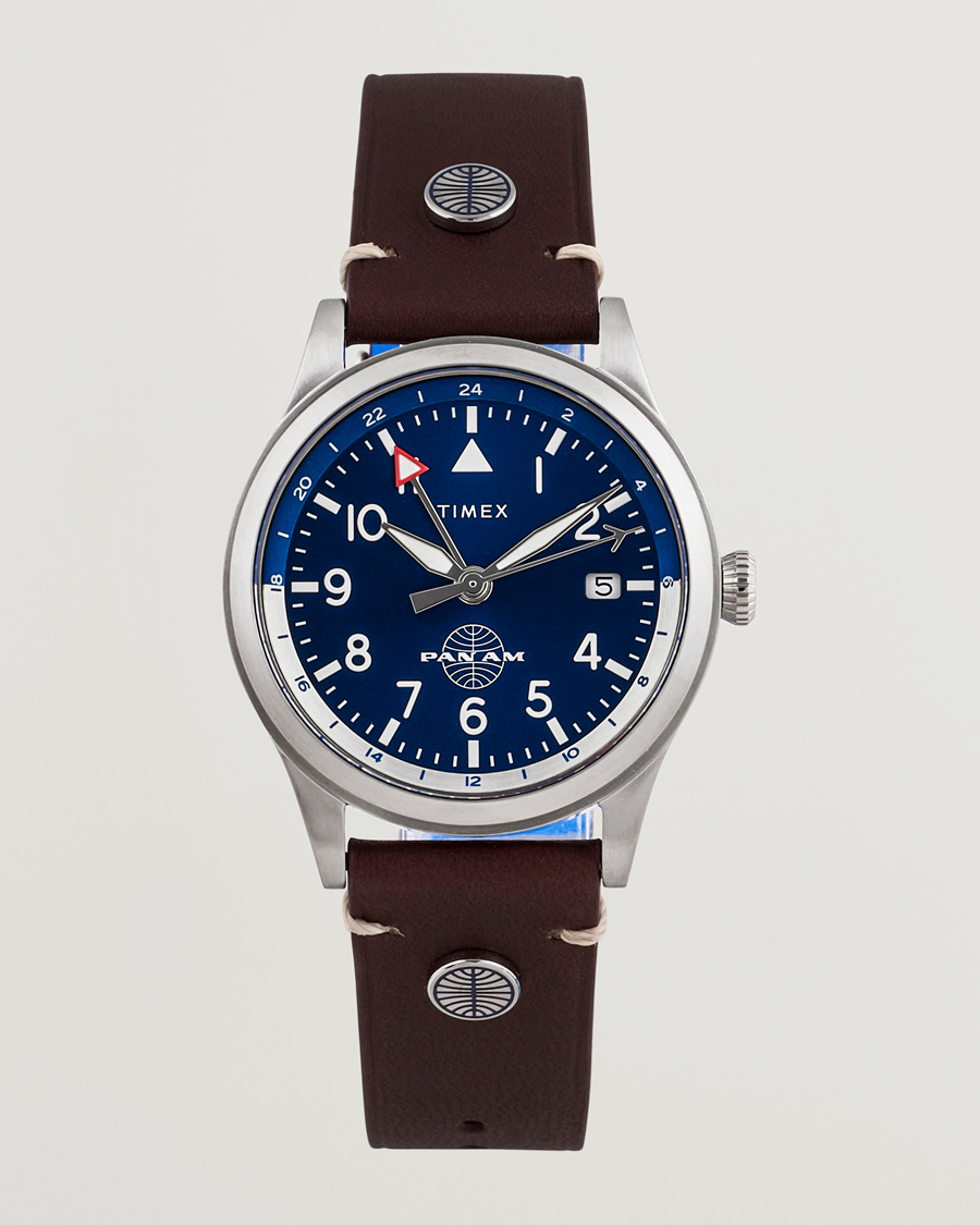 Homme | Timex Pan Am GMT Stainless Steel 39mm Blue Dial | Timex | Pan Am GMT Stainless Steel 39mm Blue Dial