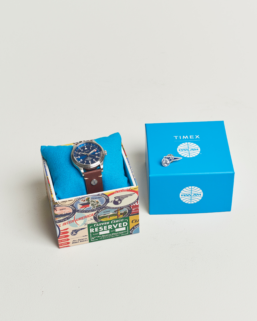 Homme | Timex Pan Am GMT Stainless Steel 39mm Blue Dial | Timex | Pan Am GMT Stainless Steel 39mm Blue Dial