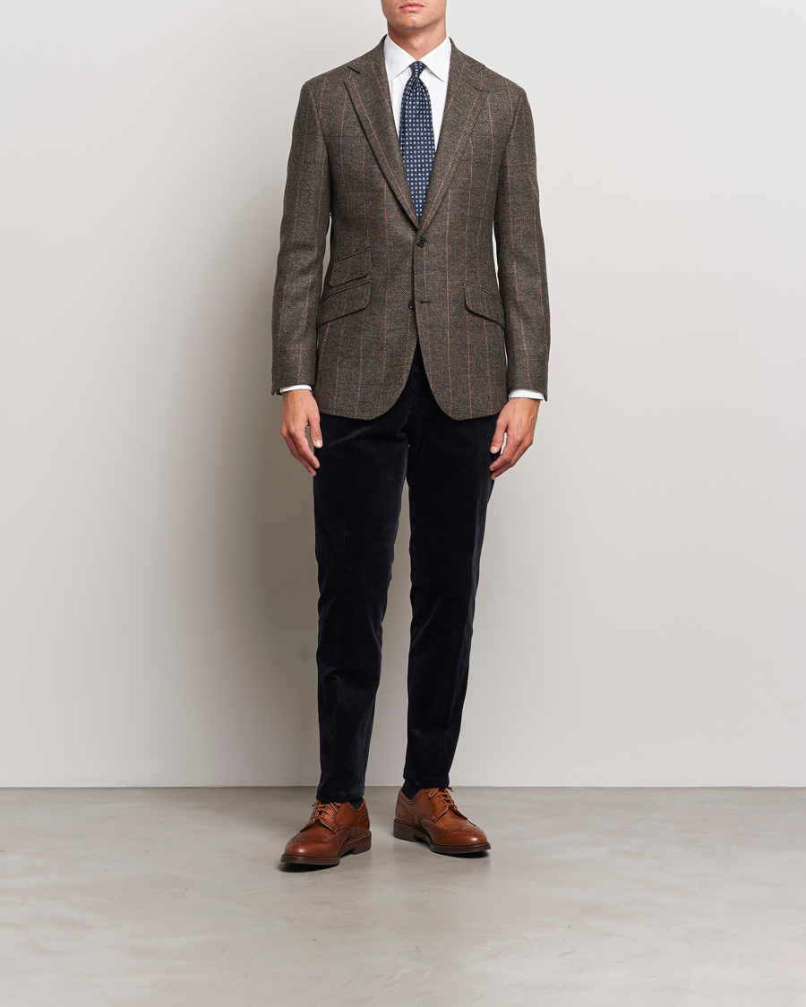 Heren | Blazers | Walker Slater | Edward Lambswool Windowpane Blazer Brown