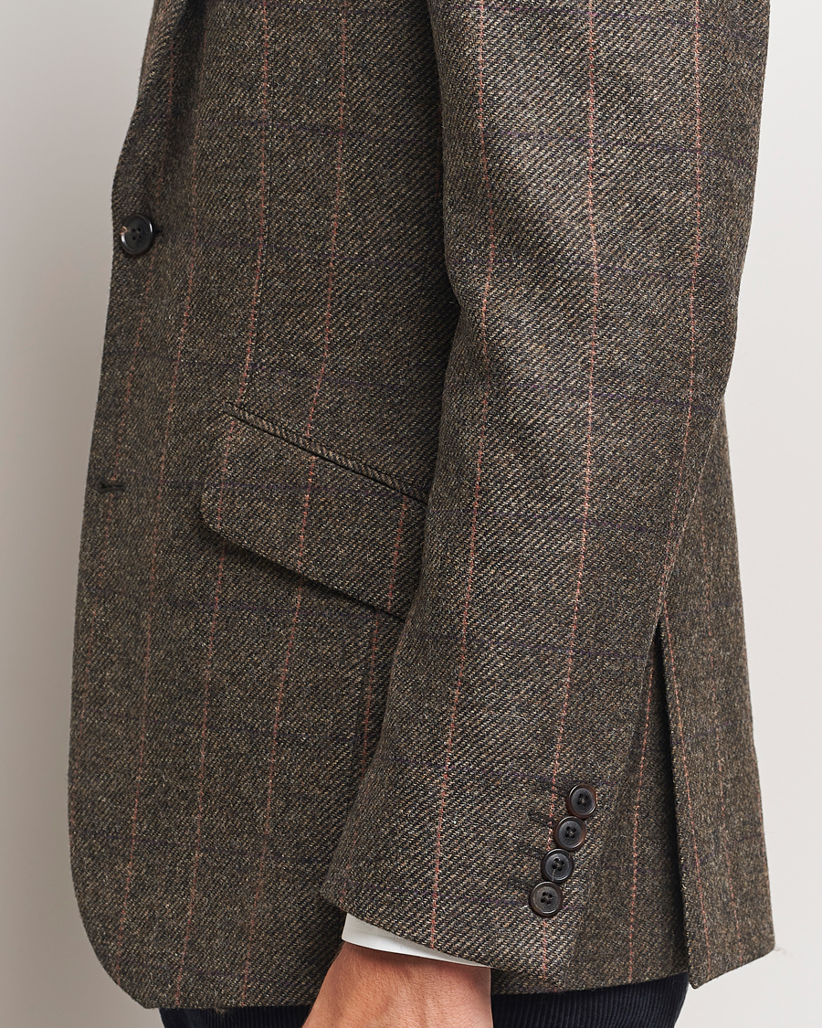 Homme | Blazers | Walker Slater | Edward Lambswool Windowpane Blazer Brown