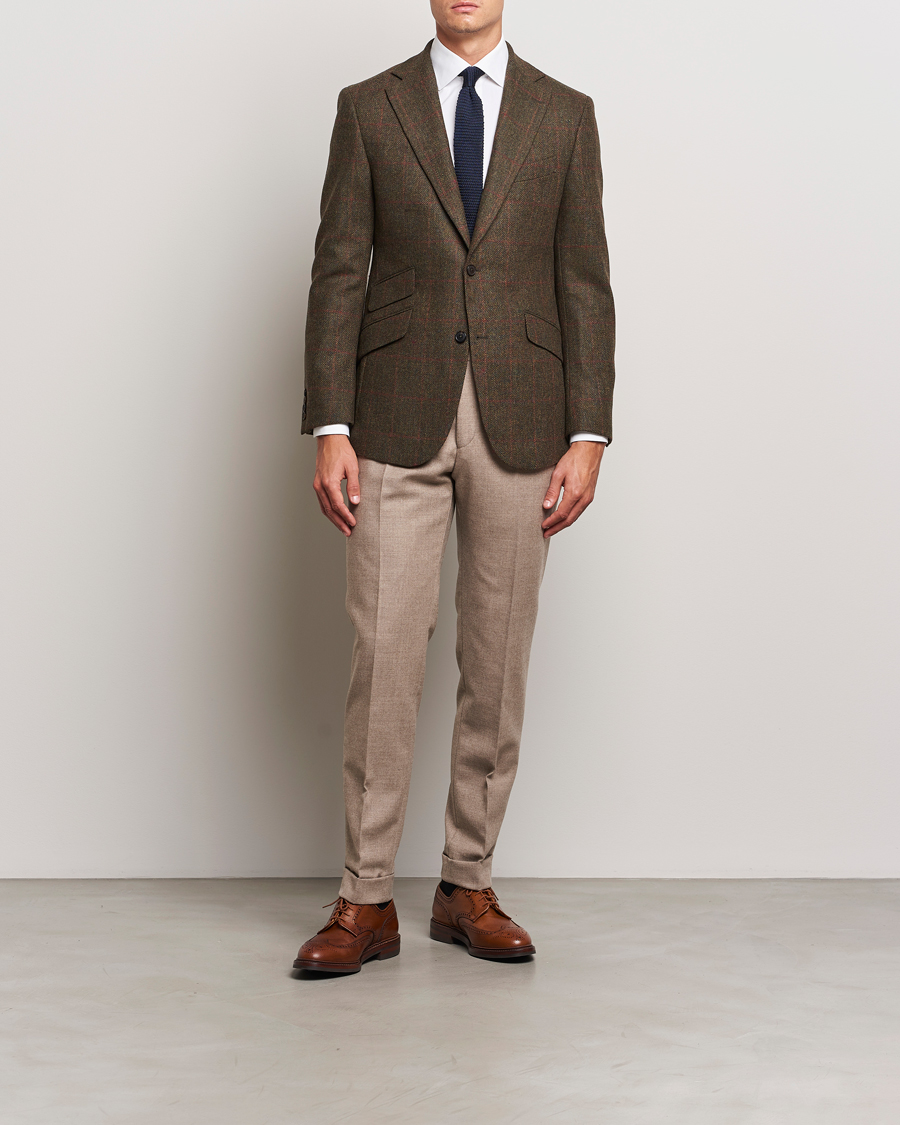 Homme | Blazers | Walker Slater | Edward Lambswool Windowpane Blazer Green