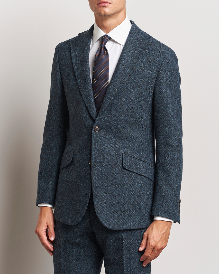 Heren | Blazers | Walker Slater | Edward Wool Donegal Blazer Navy