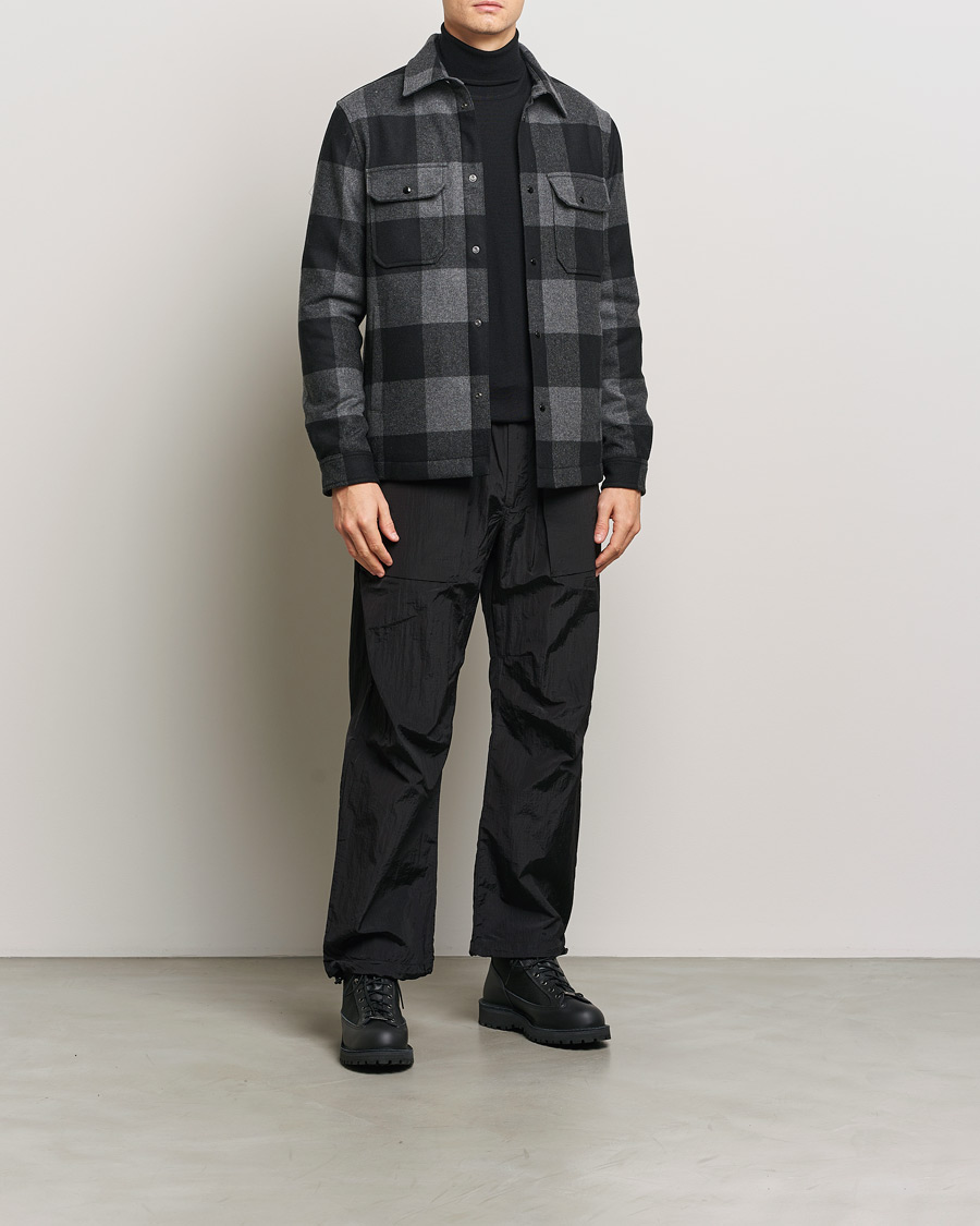 Heren | Jassen | Woolrich | Alaskan Melton Wool Overshirt Charcoal Buffalo