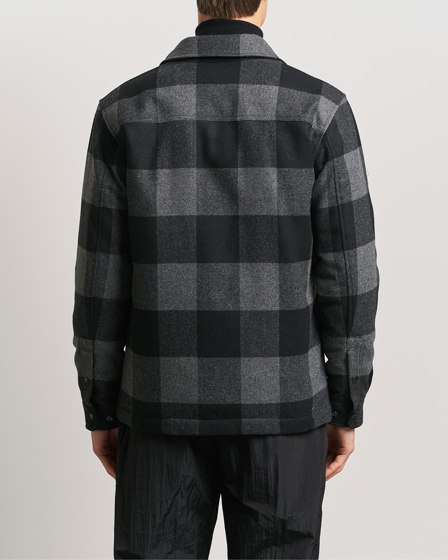 Heren | Jassen | Woolrich | Alaskan Melton Wool Overshirt Charcoal Buffalo