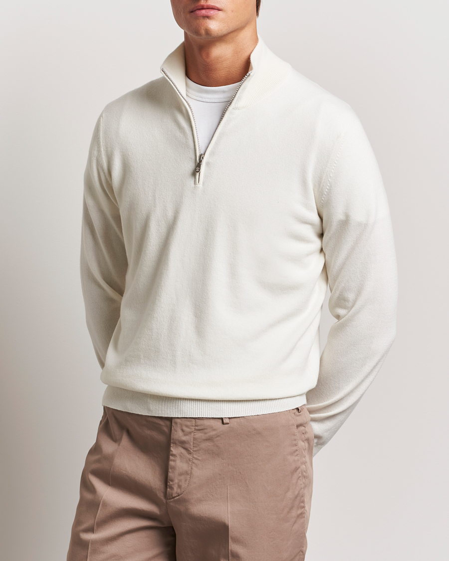 Homme | Pulls Et Tricots | Brunello Cucinelli | 2 Ply Cashmere Half Zip Panama