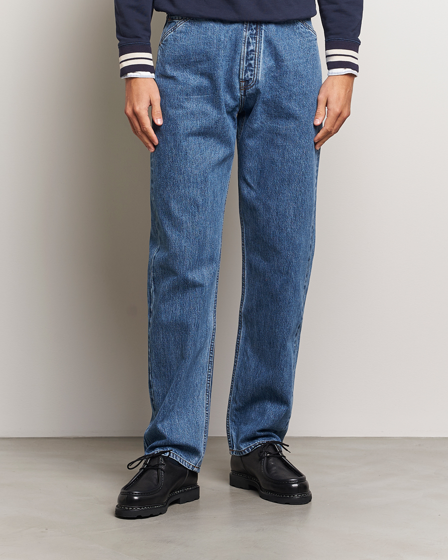 Homme | Jeans | Drake's | 5-Pocket Japanese Selvedge Jeans Bleach
