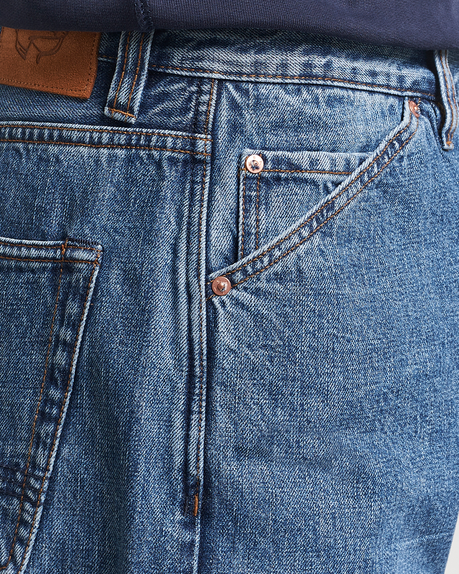 Homme | Jeans | Drake's | 5-Pocket Japanese Selvedge Jeans Bleach