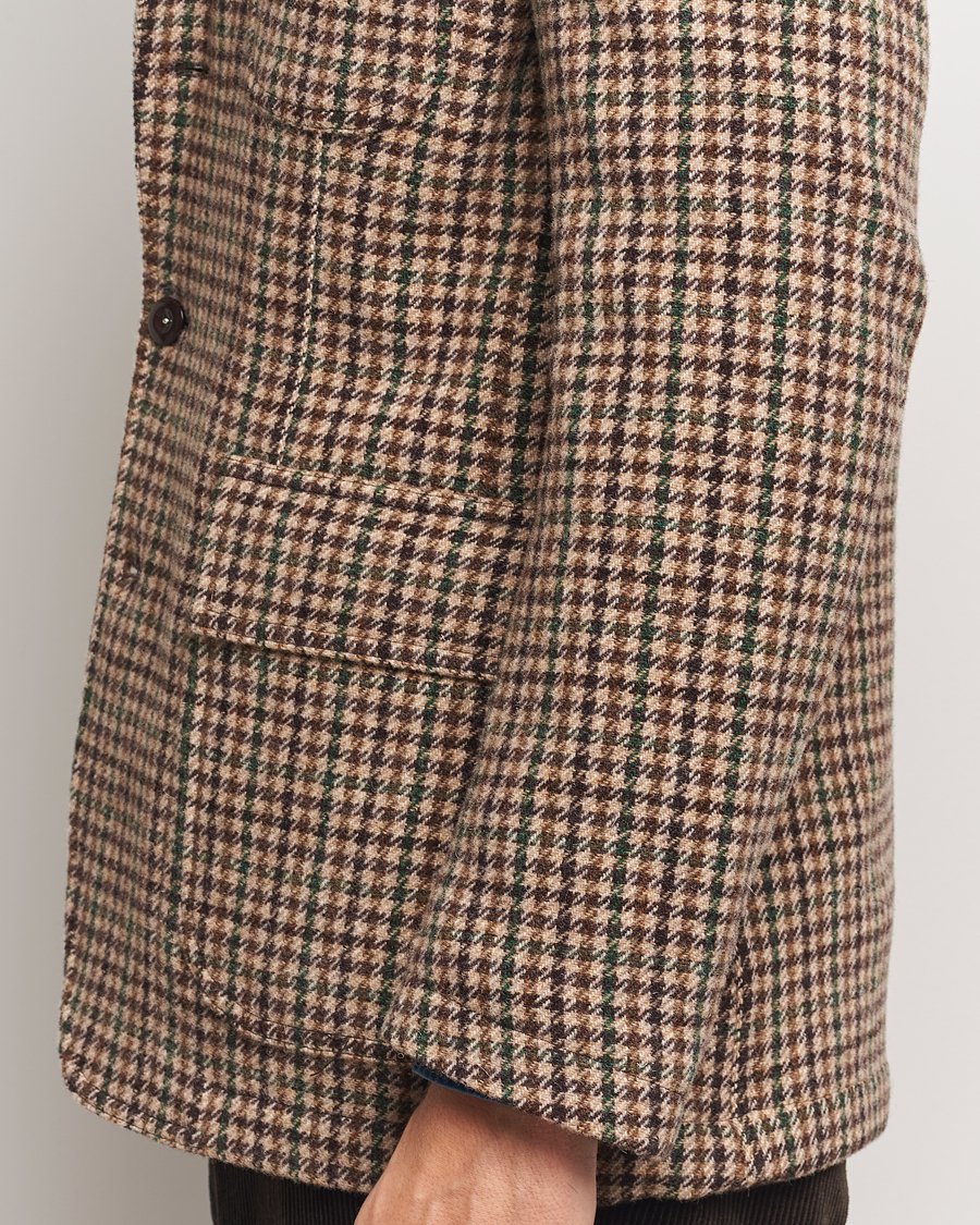 Heren | Blazers | Drake's | MKVII Gun Check Tweed Blazer Brown