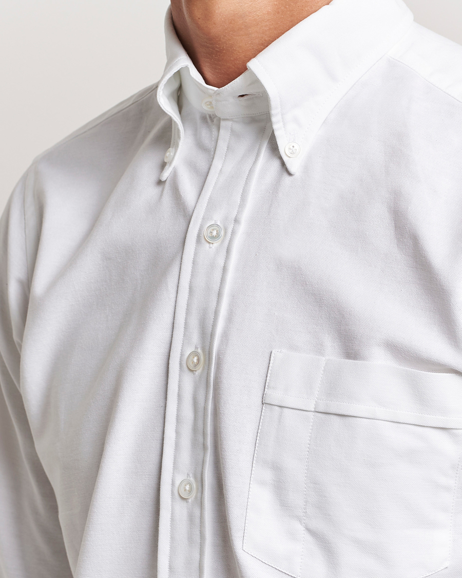 Heren | Overhemden | Drake's | Button Down Oxford Shirt White