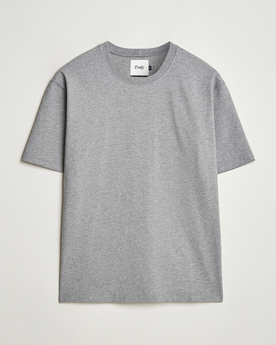 Heren | T-shirts | Drake's | Short Sleeve Hiking T-Shirt Grey