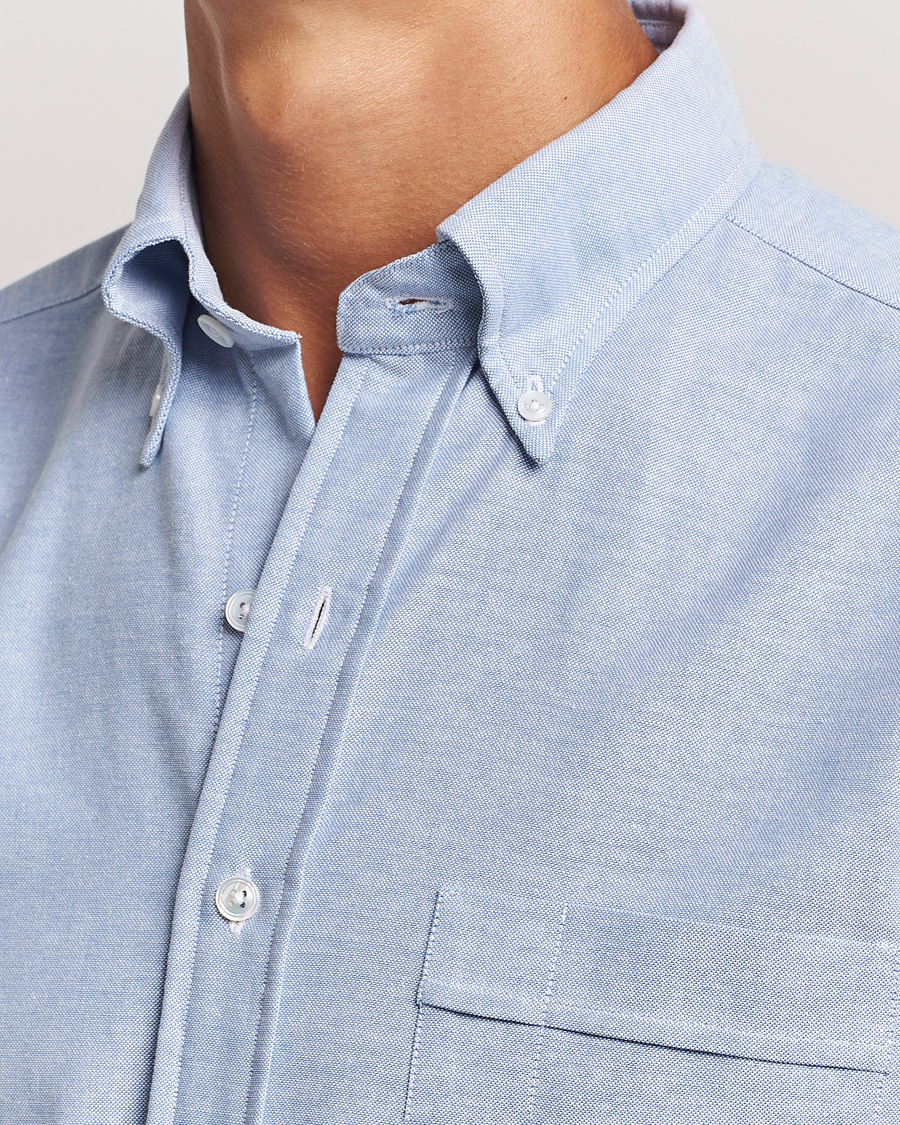 Heren | Overhemden | Drake's | Button Down Oxford Shirt Blue