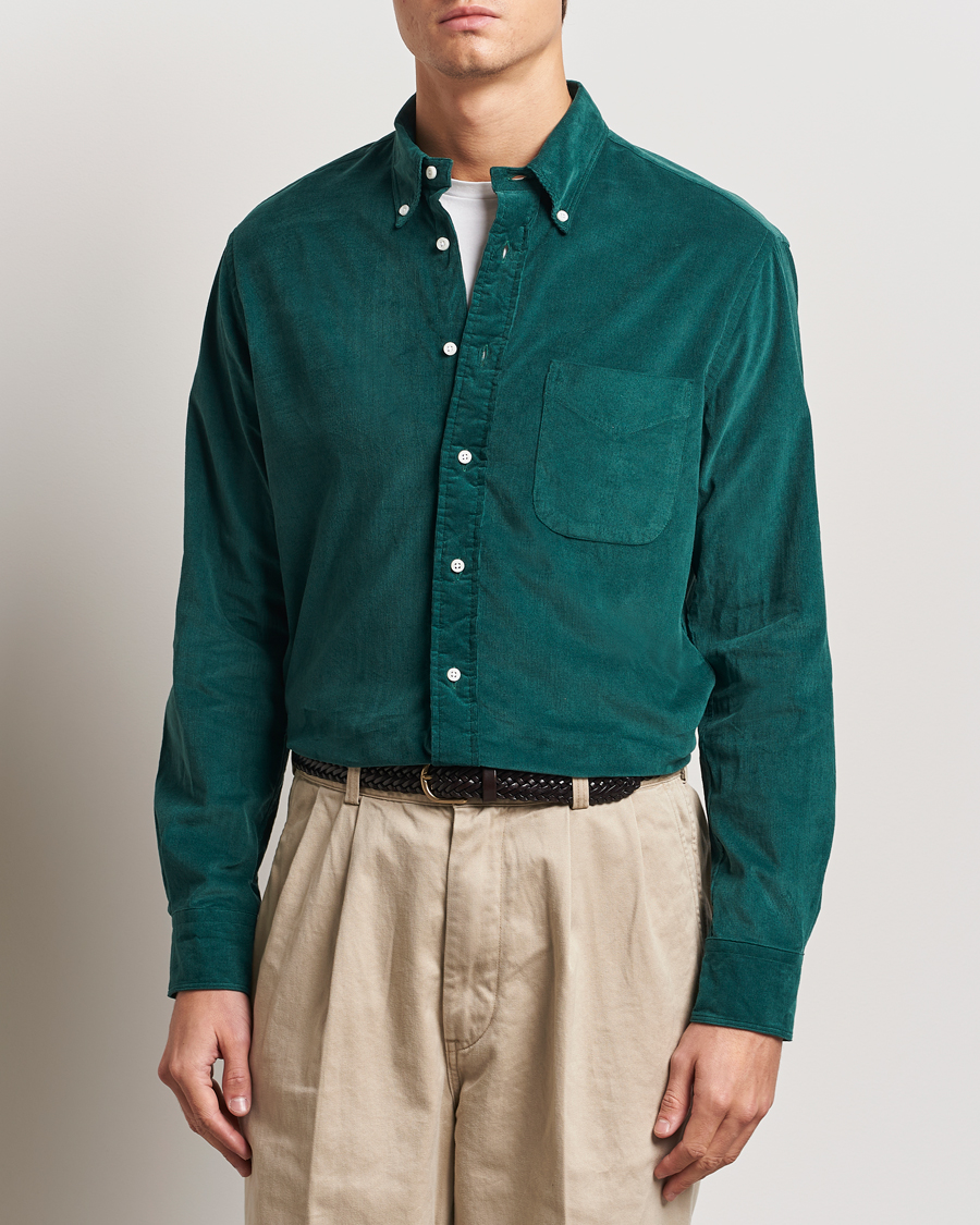 Homme | Chemises | Gitman Vintage | Button Down Corduroy Shirt Emerald