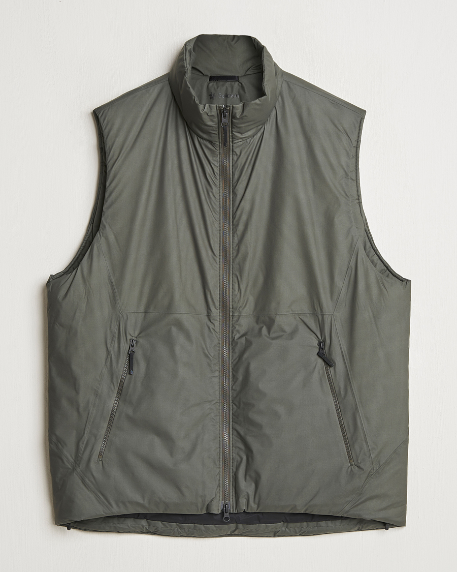 Homme | Manteaux Et Vestes | Goldwin | GORE-TEX Windstopper Puffy Vest Dark Olive