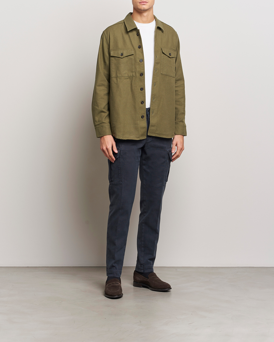 Heren | Broeken | Incotex | Slim Fit Cargo Pants Navy