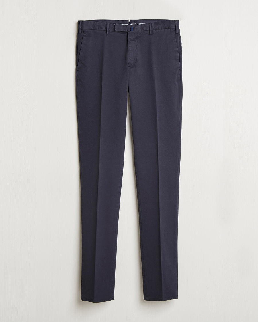 Heren | Broeken | Incotex | Slim Fit Cotton Stretch Chinos Navy
