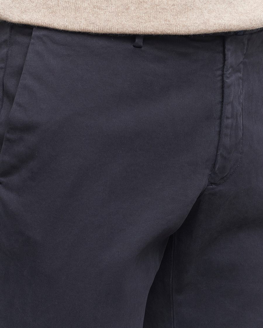 Heren | Broeken | Incotex | Slim Fit Cotton Stretch Chinos Navy