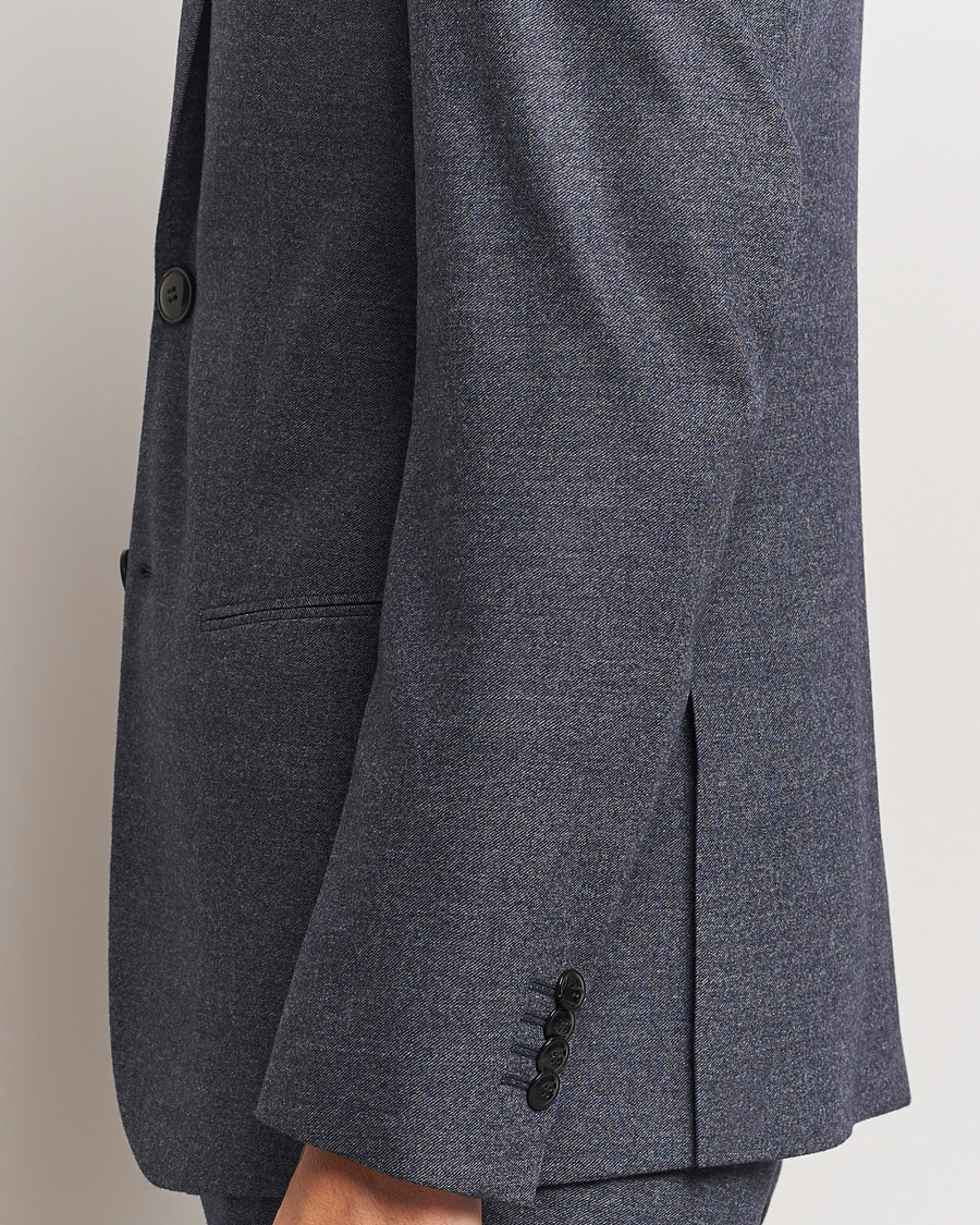 Homme | Giorgio Armani Soho Wool/Cashmere Flannel Suit Navy Melange | Giorgio Armani | Soho Wool/Cashmere Flannel Suit Navy Melange