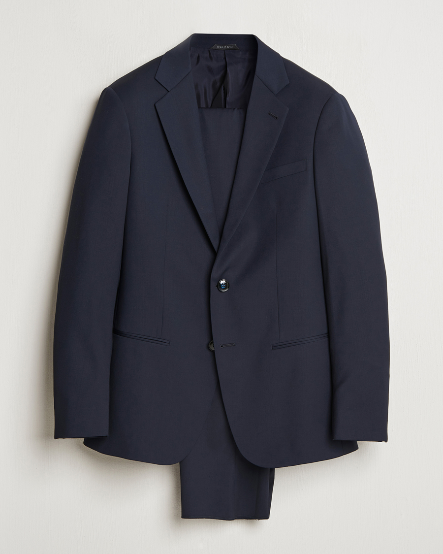 Heren | Giorgio Armani Soho Virgin Wool Suit Navy | Giorgio Armani | Soho Virgin Wool Suit Navy