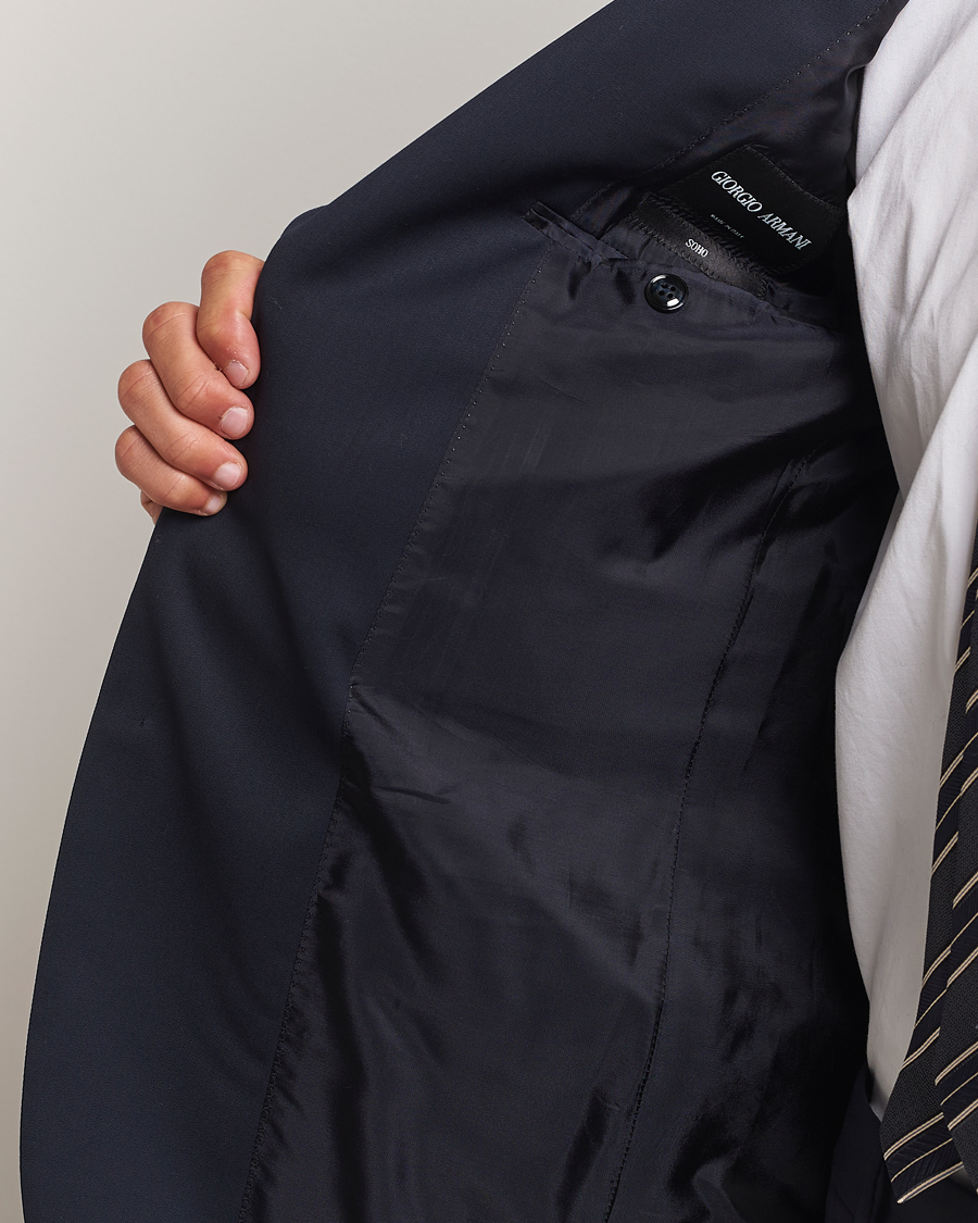 Heren | Giorgio Armani Soho Virgin Wool Suit Navy | Giorgio Armani | Soho Virgin Wool Suit Navy