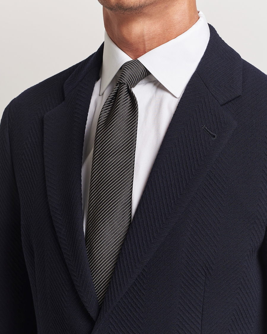 Homme | Giorgio Armani Jacquard Twill Silk Tie Chocolate | Giorgio Armani | Jacquard Twill Silk Tie Chocolate