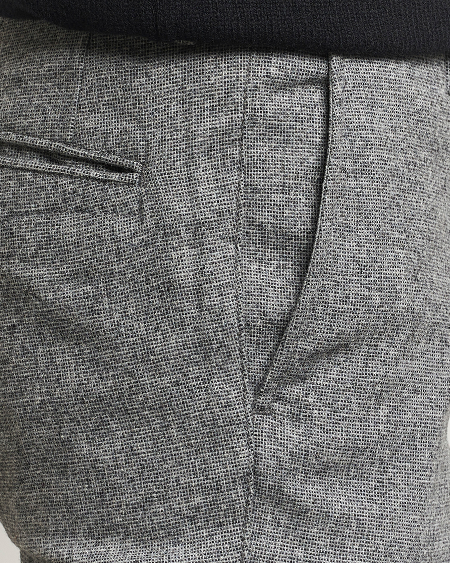 Heren | Broeken | Incotex | Slim Fit Washed Wool Stretch Slacks Light Grey
