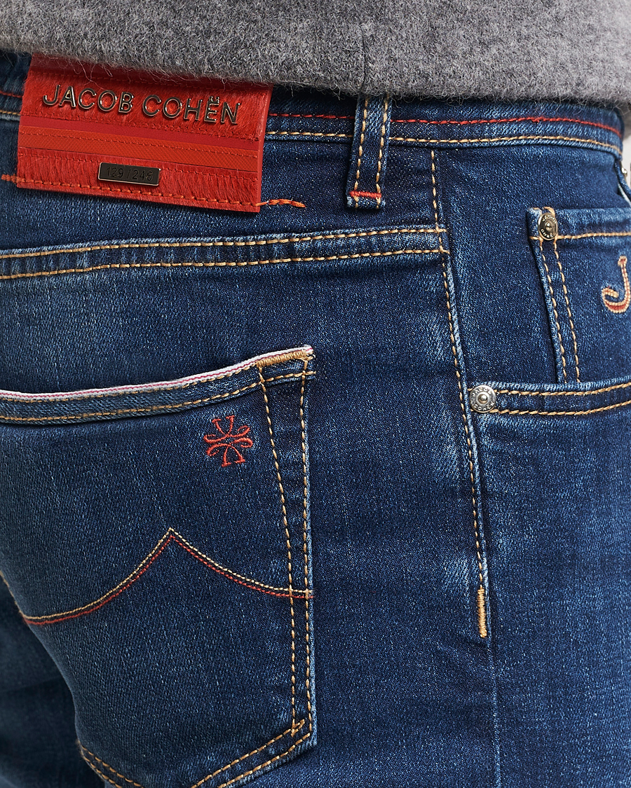 Homme | Jeans | Jacob Cohën | Nick Limited Edition Slim Fit Jeans Mid Blue