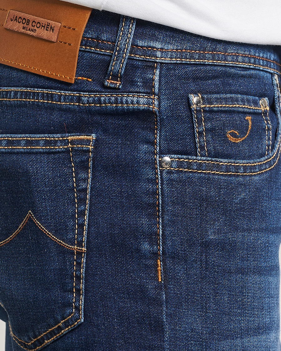 Homme | Jeans | Jacob Cohën | Bard Slim Fit Stretch Jeans Mid Blue