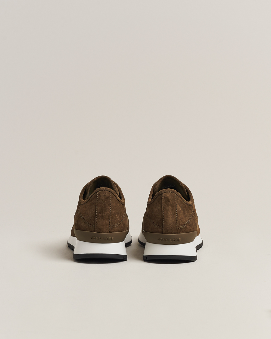 Homme | John Lobb Foundry Running Sneakers Olive Suede | John Lobb | Foundry Running Sneakers Olive Suede