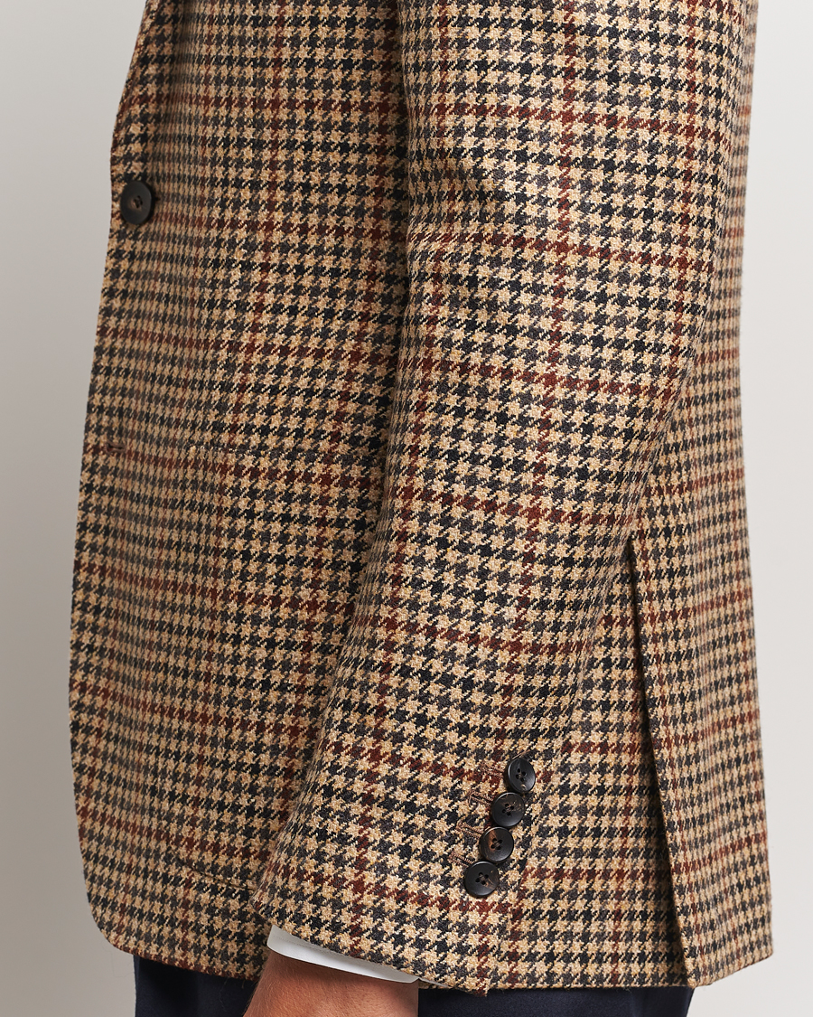 Homme | Blazers | Lardini | Checked Wool/Cashmere Blazer Beige/Brown