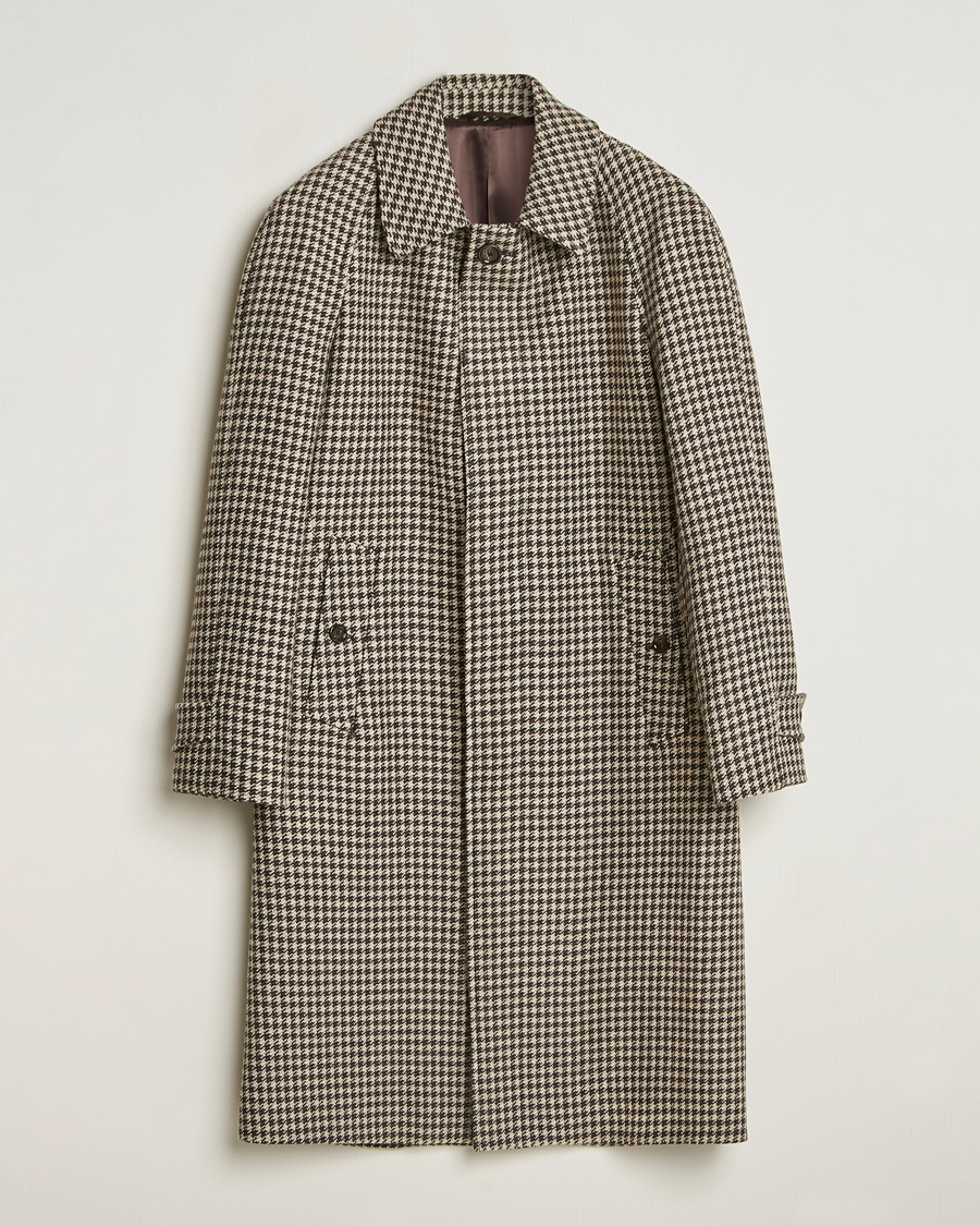 Heren | Jassen | Lardini | Houndstooth Wool/Cashmere Coat Brown