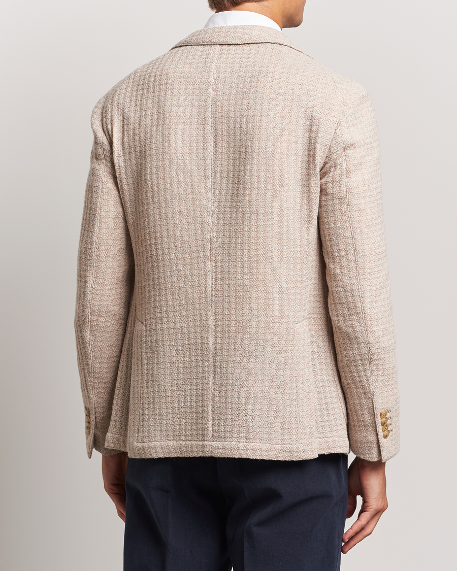 Heren | Blazers | L.B.M. 1911 | Knitted Punto Wool Structure Blazer Camel