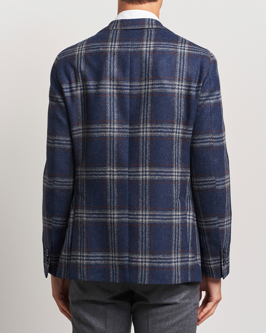 Heren | Blazers | L.B.M. 1911 | Jack Regular Checked Wool Blazer Navy