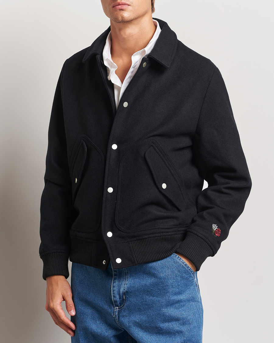 Homme | Manteaux Et Vestes | LES DEUX | Rhett Varsity Jacket Black