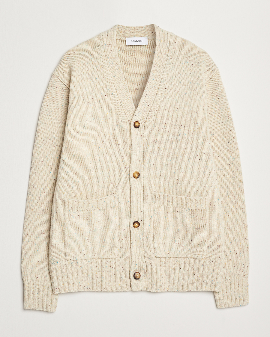 Heren | Truien | LES DEUX | Gary Fleck Wool Cardigan Light Sand