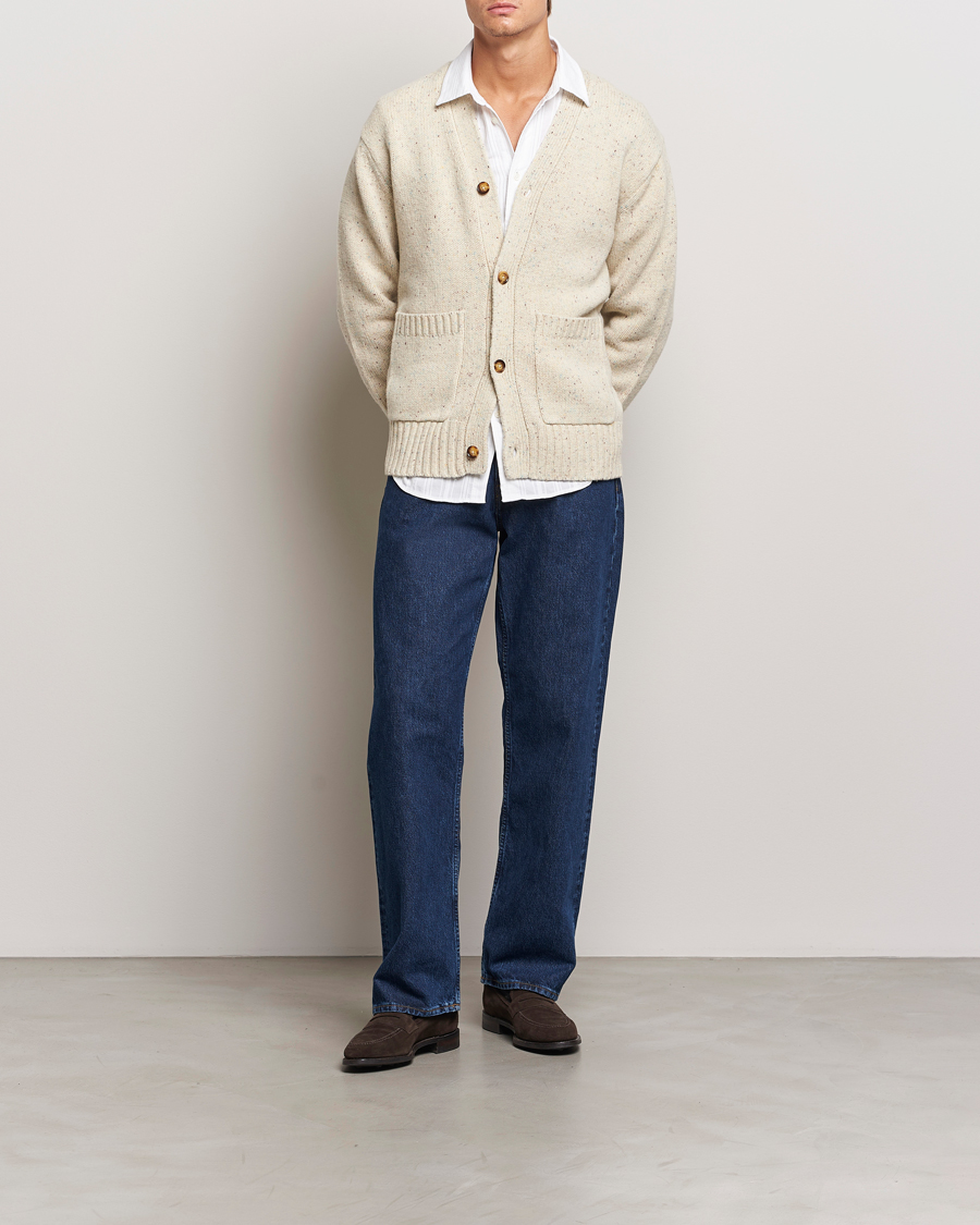Heren | Truien | LES DEUX | Gary Fleck Wool Cardigan Light Sand