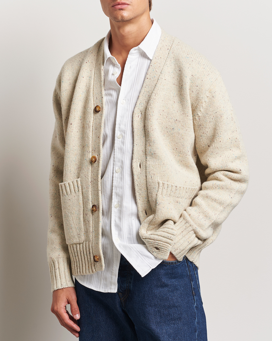 Heren | Truien | LES DEUX | Gary Fleck Wool Cardigan Light Sand