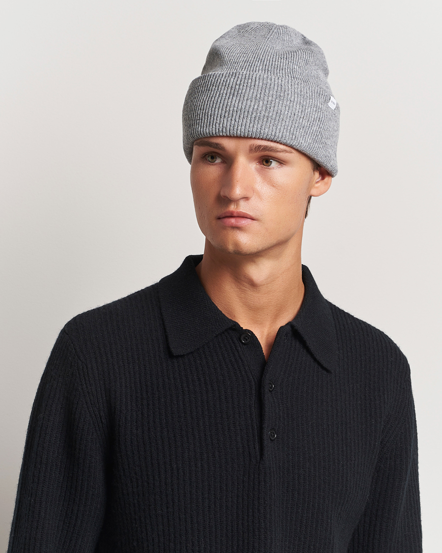 Heren | Les Deux Wayne Wool Beanie Grey Melange | LES DEUX | Wayne Wool Beanie Grey Melange