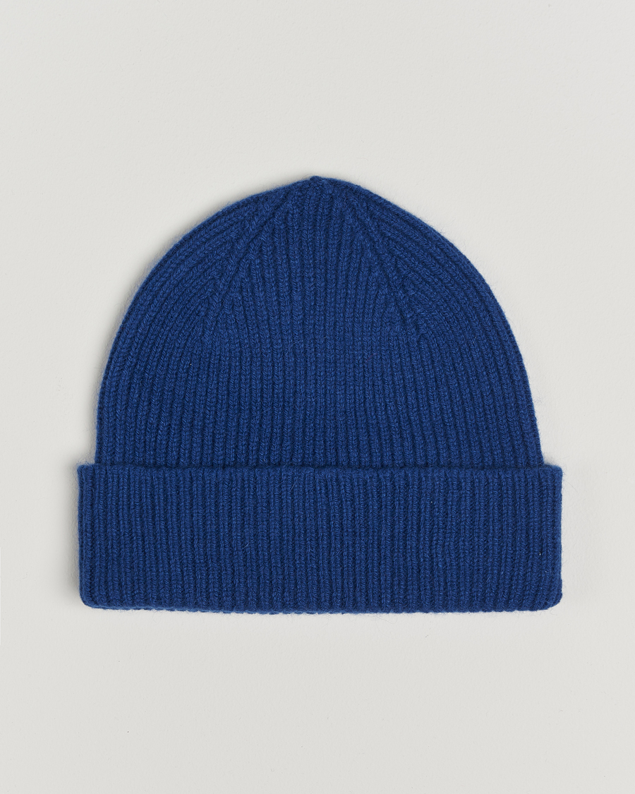 Heren | Mutsen | Le Bonnet | Lambswool/Caregora Beanie Marin