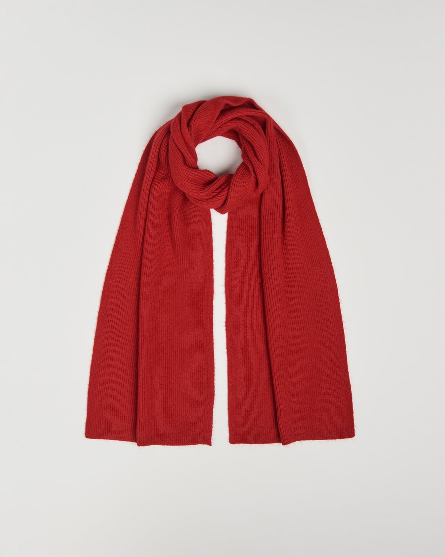 Heren | Sjaals | Le Bonnet | Lambswool/Caregora Scarf Framboise