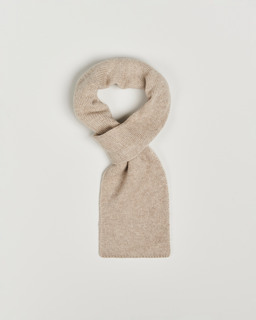 Heren | Piacenza Cashmere Short Loop Cashmere Scarf Light Beige | Piacenza Cashmere | Short Loop Cashmere Scarf Light Beige