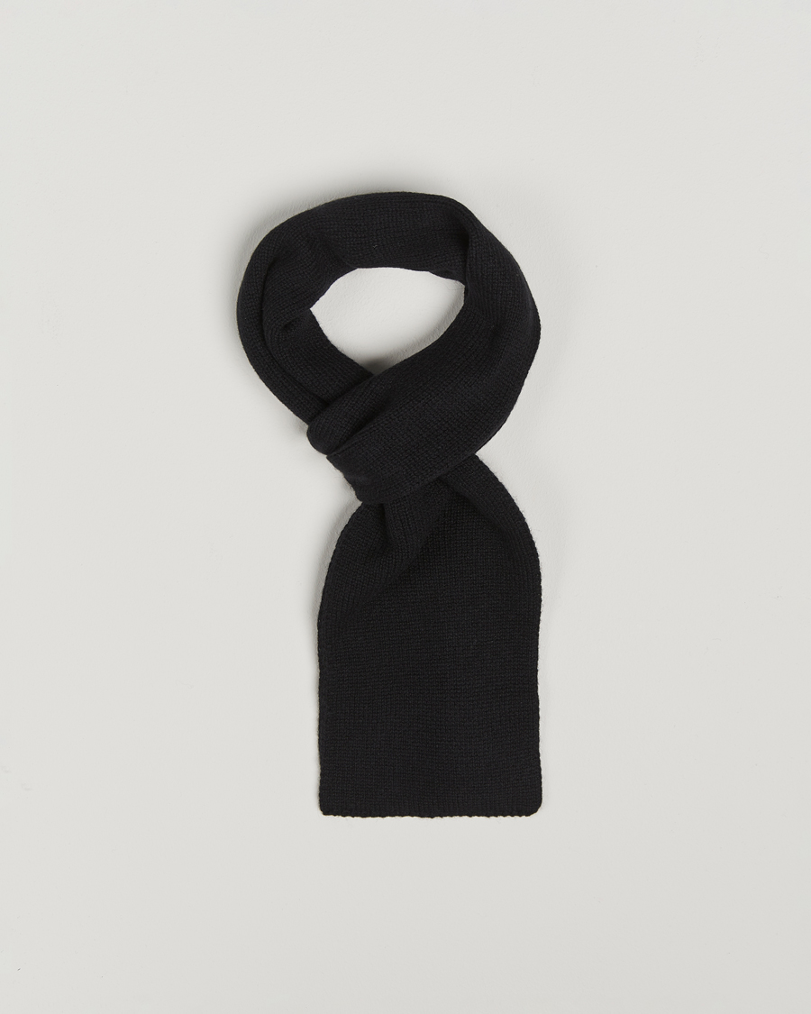 Heren | Piacenza Cashmere Short Loop Cashmere Scarf Black | Piacenza Cashmere | Short Loop Cashmere Scarf Black