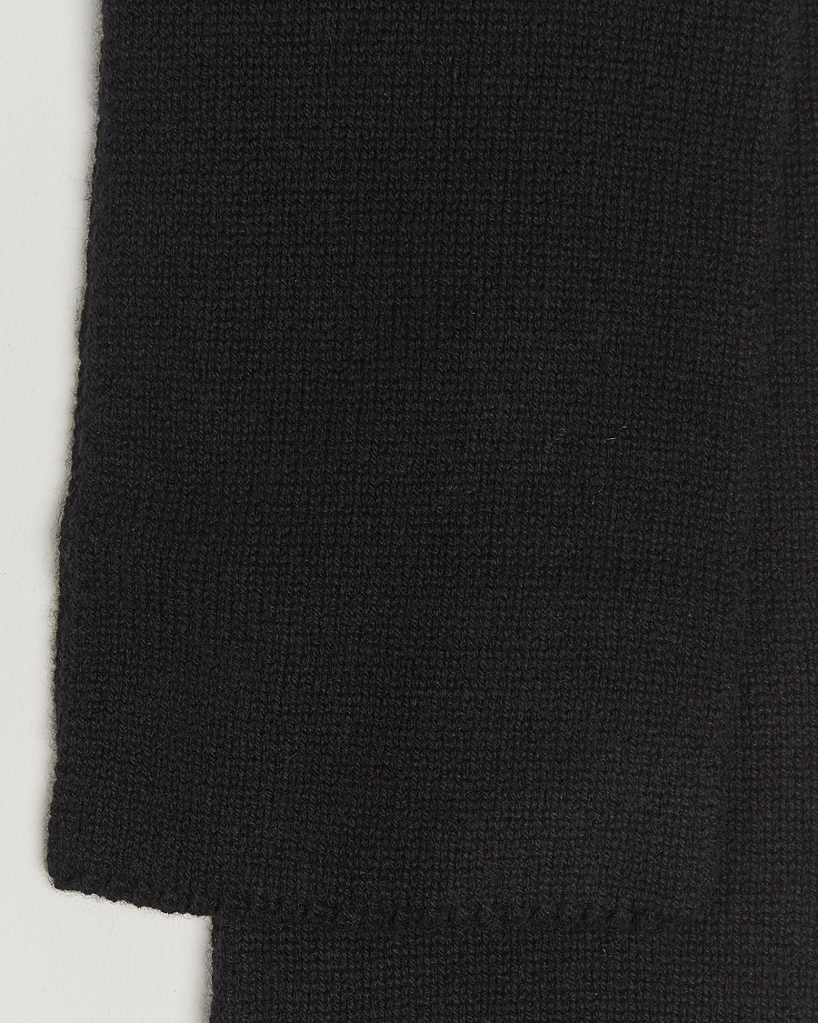 Heren | Piacenza Cashmere Short Loop Cashmere Scarf Black | Piacenza Cashmere | Short Loop Cashmere Scarf Black