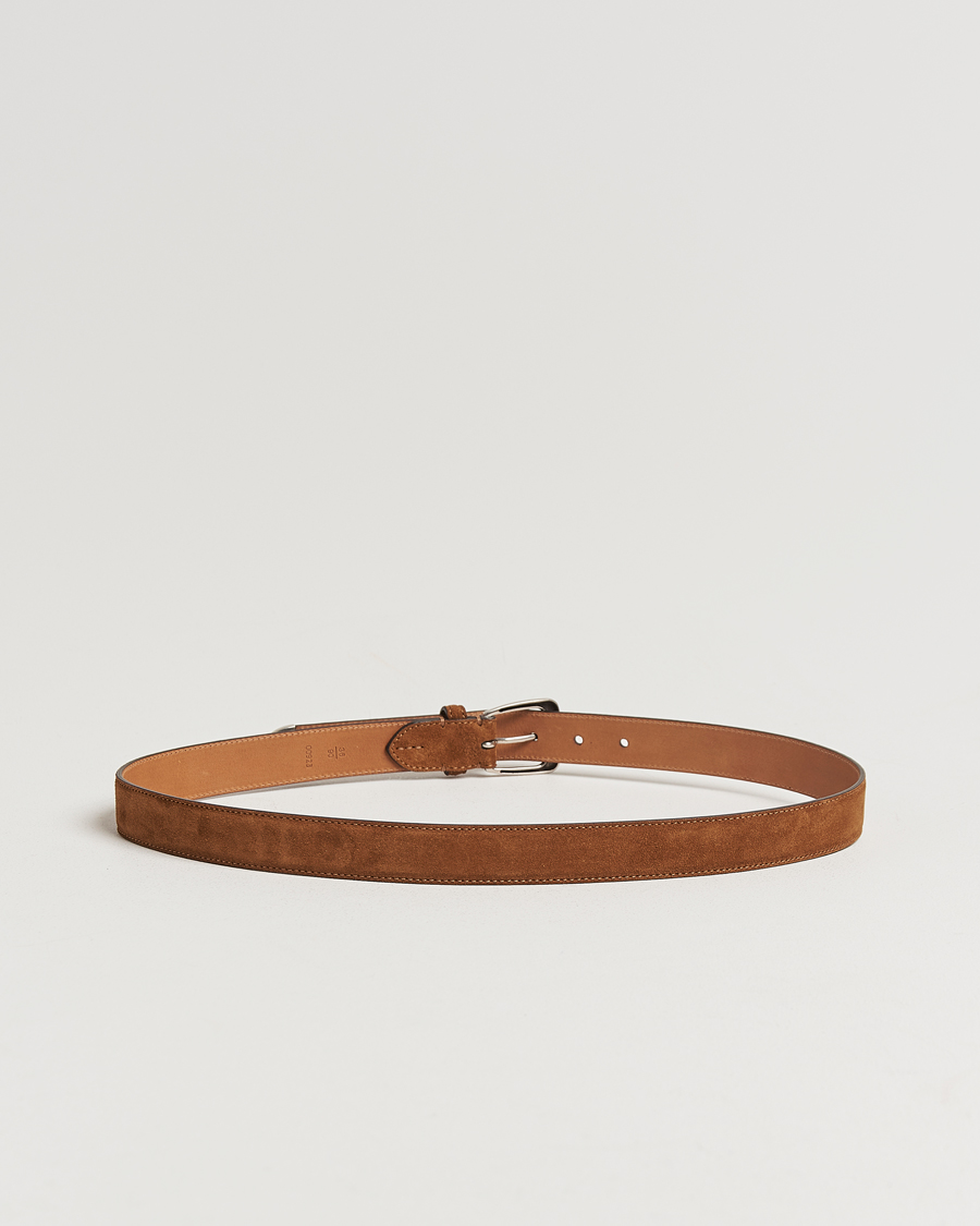 Heren | Ralph Lauren Purple Label Western Belt Brown Suede | Ralph Lauren Purple Label | Western Belt Brown Suede