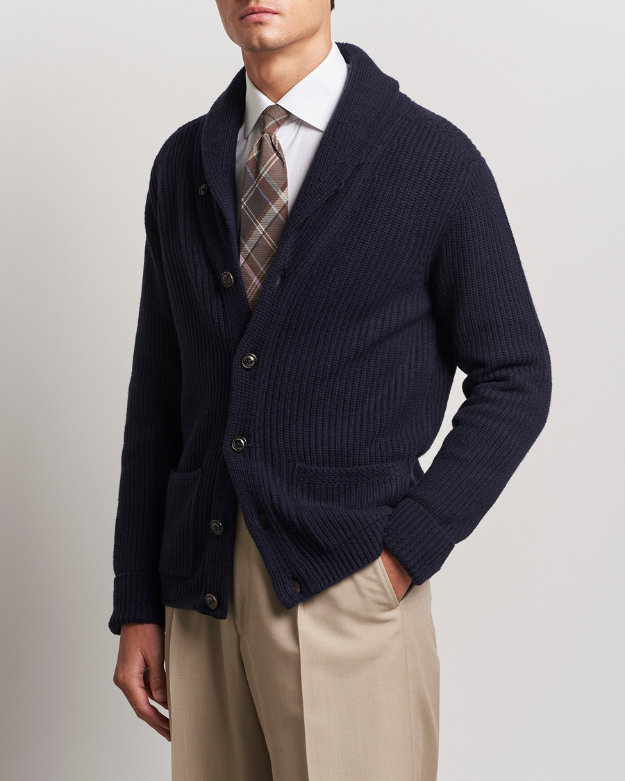 Homme | Pulls Et Tricots | Ralph Lauren Purple Label | Cashmere Shawl Cardigan Navy