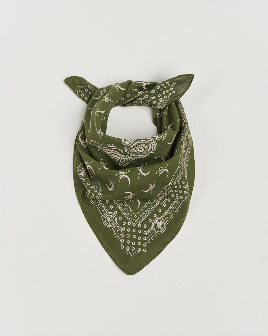 Heren | RRL Flight Bandana Olive/Cream | RRL | Flight Bandana Olive/Cream