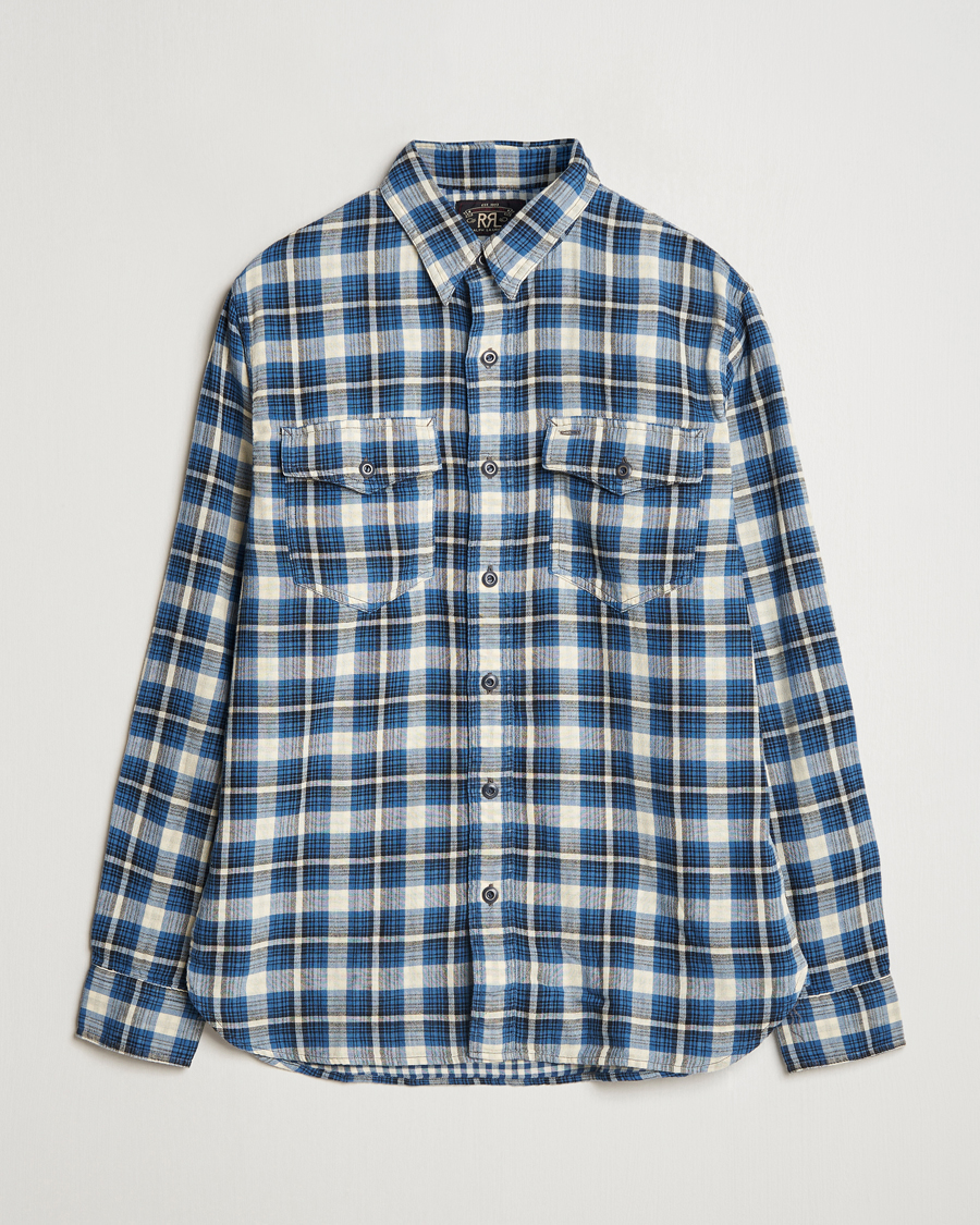 Heren | Overhemden | RRL | Herc Flannel Shirt Blue Check