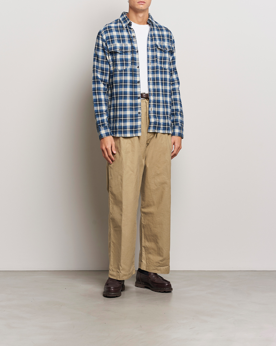 Heren | Overhemden | RRL | Herc Flannel Shirt Blue Check